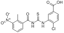 4-Chloro-3-[[[(2-methyl-3-nitrobenzoyl)amino]thioxomethyl ]amino]-benzoic acid Structure,530140-93-3Structure