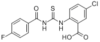 5-Chloro-2-[[[(4-fluorobenzoyl)amino]thioxomethyl ]amino]-benzoic acid Structure,530145-90-5Structure