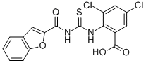 2-[[[(2-Benzofuranylcarbonyl)amino]thioxomethyl ]amino]-3,5-dichloro-benzoic acid Structure,530147-46-7Structure