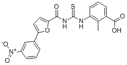 2-Methyl-3-[[[[[5-(3-nitrophenyl)-2-furanyl ]carbonyl ]amino]thioxomethyl ]amino]-benzoic acid Structure,530149-06-5Structure