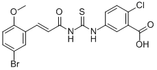 5-[[[[3-(5-Bromo-2-methoxyphenyl)-1-oxo-2-propenyl ]amino]thioxomethyl ]amino]-2-chloro-benzoic acid Structure,530152-49-9Structure