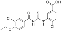 4-Chloro-3-[[[(3-chloro-4-ethoxybenzoyl)amino]thioxomethyl ]amino]-benzoic acid Structure,530152-71-7Structure