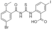 2-[[[(5-Bromo-2-methoxybenzoyl)amino]thioxomethyl ]amino]-5-iodo-benzoic acid Structure,530154-17-7Structure