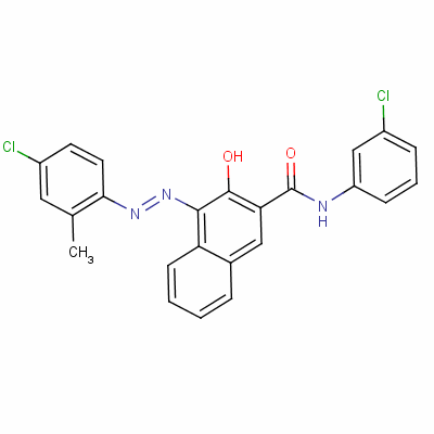 4-[(4-Chloro-2-methylphenyl)azo]-n-(3-chlorophenyl)-3-hydroxynaphthalene-2-carboxamide Structure,53151-01-2Structure