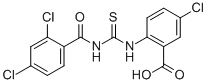 5-Chloro-2-[[[(2,4-dichlorobenzoyl)amino]thioxomethyl ]amino]-benzoic acid Structure,531519-60-5Structure