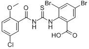 3,5-Dibromo-2-[[[(5-chloro-2-methoxybenzoyl)amino]thioxomethyl ]amino]-benzoic acid Structure,531520-35-1Structure