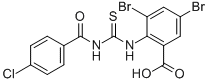 3,5-Dibromo-2-[[[(4-chlorobenzoyl)amino]thioxomethyl ]amino]-benzoic acid Structure,531530-32-2Structure