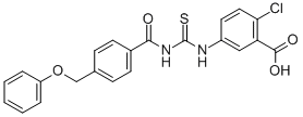 2-Chloro-5-[[[[4-(phenoxymethyl)benzoyl ]amino]thioxomethyl ]amino]-benzoic acid Structure,531533-39-8Structure