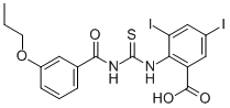 3,5-Diiodo-2-[[[(3-propoxybenzoyl)amino]thioxomethyl ]amino]-benzoic acid Structure,531533-66-1Structure