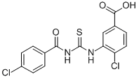 4-Chloro-3-[[[(4-chlorobenzoyl)amino]thioxomethyl ]amino]-benzoic acid Structure,531533-73-0Structure