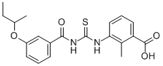 2-Methyl-3-[[[[3-(1-methylpropoxy)benzoyl ]amino]thioxomethyl ]amino]-benzoic acid Structure,531535-29-2Structure