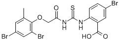 5-Bromo-2-[[[[(2,4-dibromo-6-methylphenoxy)acetyl ]amino]thioxomethyl ]amino]-benzoic acid Structure,531536-31-9Structure