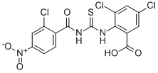 3,5-Dichloro-2-[[[(2-chloro-4-nitrobenzoyl)amino]thioxomethyl ]amino]-benzoic acid Structure,531536-96-6Structure