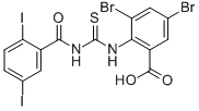 3,5-Dibromo-2-[[[(2,5-diiodobenzoyl)amino]thioxomethyl ]amino]-benzoic acid Structure,531540-21-3Structure