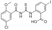 2-[[[(5-Chloro-2-methoxybenzoyl)amino]thioxomethyl ]amino]-5-iodo-benzoic acid Structure,531540-28-0Structure