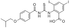 3,5-Diiodo-2-[[[[4-(2-methylpropoxy)benzoyl ]amino]thioxomethyl ]amino]-benzoic acid Structure,531542-13-9Structure