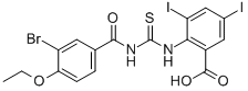 2-[[[(3-Bromo-4-ethoxybenzoyl)amino]thioxomethyl ]amino]-3,5-diiodo-benzoic acid Structure,531542-91-3Structure