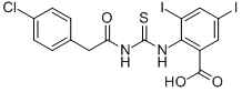 2-[[[[(4-Chlorophenyl)acetyl ]amino]thioxomethyl ]amino]-3,5-diiodo-benzoic acid Structure,531544-56-6Structure