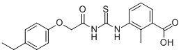 3-[[[[(4-Ethylphenoxy)acetyl ]amino]thioxomethyl ]amino]-2-methyl-benzoic acid Structure,532385-76-5Structure