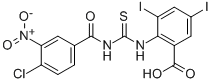 2-[[[(4-Chloro-3-nitrobenzoyl)amino]thioxomethyl ]amino]-3,5-diiodo-benzoic acid Structure,532388-27-5Structure