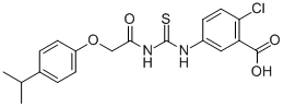 2-Chloro-5-[[[[[4-(1-methylethyl)phenoxy]acetyl ]amino]thioxomethyl ]amino]-benzoic acid Structure,532388-88-8Structure