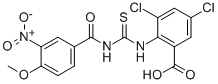 3,5-Dichloro-2-[[[(4-methoxy-3-nitrobenzoyl)amino]thioxomethyl ]amino]-benzoic acid Structure,532407-31-1Structure