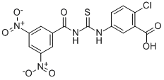 2-Chloro-5-[[[(3,5-dinitrobenzoyl)amino]thioxomethyl ]amino]-benzoic acid Structure,532407-33-3Structure