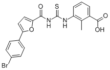 3-[[[[[5-(4-Bromophenyl)-2-furanyl ]carbonyl ]amino]thioxomethyl ]amino]-2-methyl-benzoic acid Structure,532407-52-6Structure