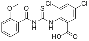 3,5-Dichloro-2-[[[(2-methoxybenzoyl)amino]thioxomethyl ]amino]-benzoic acid Structure,532407-56-0Structure