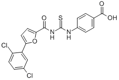 4-[[[[[5-(2,5-Dichlorophenyl)-2-furanyl ]carbonyl ]amino]thioxomethyl ]amino]-benzoic acid Structure,532407-74-2Structure