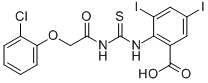 2-[[[[(2-Chlorophenoxy)acetyl ]amino]thioxomethyl ]amino]-3,5-diiodo-benzoic acid Structure,532408-18-7Structure