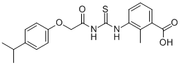 2-Methyl-3-[[[[[4-(1-methylethyl)phenoxy]acetyl ]amino]thioxomethyl ]amino]-benzoic acid Structure,532409-36-2Structure