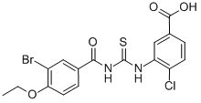 3-[[[(3-Bromo-4-ethoxybenzoyl)amino]thioxomethyl ]amino]-4-chloro-benzoic acid Structure,532414-73-6Structure