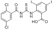 2-[[[(2,5-Dichlorobenzoyl)amino]thioxomethyl ]amino]-3,5-diiodo-benzoic acid Structure,532415-27-3Structure