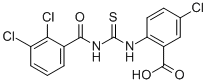 5-Chloro-2-[[[(2,3-dichlorobenzoyl)amino]thioxomethyl ]amino]-benzoic acid Structure,532416-71-0Structure