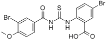 5-Bromo-2-[[[(3-bromo-4-methoxybenzoyl)amino]thioxomethyl ]amino]-benzoic acid Structure,532416-83-4Structure