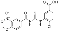 4-Chloro-3-[[[(4-methoxy-3-nitrobenzoyl)amino]thioxomethyl ]amino]-benzoic acid Structure,532417-18-8Structure