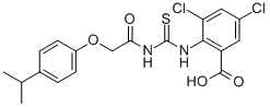 3,5-Dichloro-2-[[[[[4-(1-methylethyl)phenoxy]acetyl ]amino]thioxomethyl ]amino]-benzoic acid Structure,532420-27-2Structure