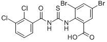 3,5-Dibromo-2-[[[(2,3-dichlorobenzoyl)amino]thioxomethyl ]amino]-benzoic acid Structure,532422-32-5Structure