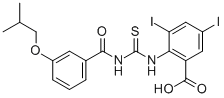 3,5-Diiodo-2-[[[[3-(2-methylpropoxy)benzoyl ]amino]thioxomethyl ]amino]-benzoic acid Structure,532422-77-8Structure