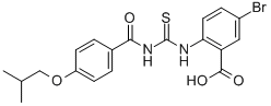 5-Bromo-2-[[[[4-(2-methylpropoxy)benzoyl ]amino]thioxomethyl ]amino]-benzoic acid Structure,532423-30-6Structure