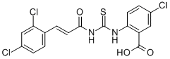 5-Chloro-2-[[[[3-(2,4-dichlorophenyl)-1-oxo-2-propenyl ]amino]thioxomethyl ]amino]-benzoic acid Structure,532423-43-1Structure