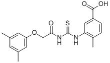 3-[[[[(3,5-Dimethylphenoxy)acetyl ]amino]thioxomethyl ]amino]-4-methyl-benzoic acid Structure,532423-72-6Structure