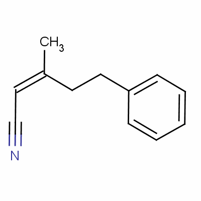 (Z)-3-甲基-5-苯基戊-2-烯腈結(jié)構(gòu)式_53243-59-7結(jié)構(gòu)式