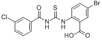 5-Bromo-2-[[[(3-chlorobenzoyl)amino]thioxomethyl ]amino]-benzoic acid Structure,532430-02-7Structure