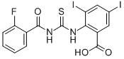 2-[[[(2-Fluorobenzoyl)amino]thioxomethyl ]amino]-3,5-diiodo-benzoic acid Structure,532431-29-1Structure