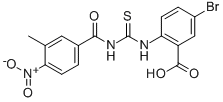 5-Bromo-2-[[[(3-methyl-4-nitrobenzoyl)amino]thioxomethyl ]amino]-benzoic acid Structure,532432-40-9Structure