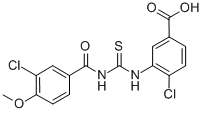 4-Chloro-3-[[[(3-chloro-4-methoxybenzoyl)amino]thioxomethyl ]amino]-benzoic acid Structure,532432-77-2Structure