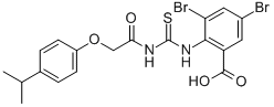 3,5-Dibromo-2-[[[[[4-(1-methylethyl)phenoxy]acetyl ]amino]thioxomethyl ]amino]-benzoic acid Structure,532433-65-1Structure