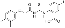 2-[[[[(3,4-Dimethylphenoxy)acetyl ]amino]thioxomethyl ]amino]-5-iodo-benzoic acid Structure,532434-12-1Structure